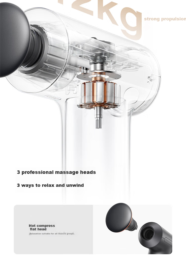 Мини-массажер Xiaomi Mijia H3, металлик серый, фитнес-массажер с горячим компрессом, массажер для мышц плеч, шеи и всего тела, подарок на день рождения и праздники для родителей, новогодний подарок