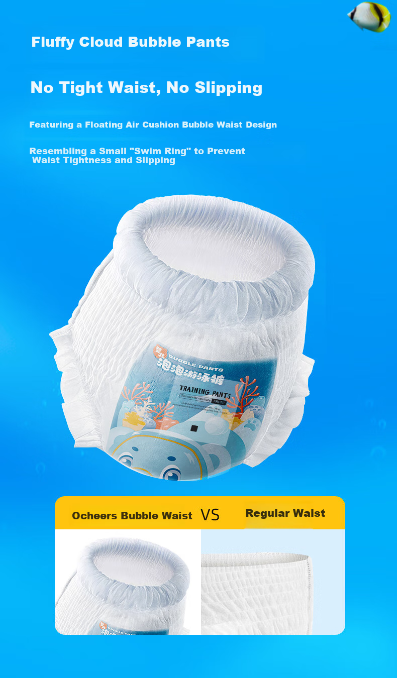 Подгузники Ocheers British для плавания, M, 8 шт.