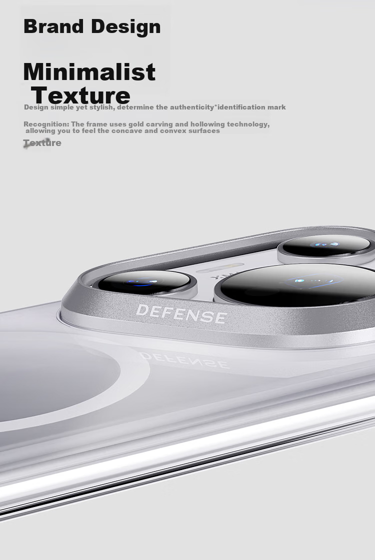 Защитный чехол DEFENSE для Huawei Pura 80 Pro/Pro+, прозрачный, магнитный, противоударный, с высокой четкостью, золотой