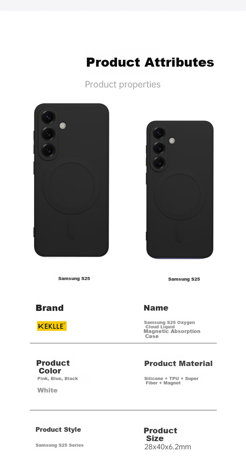 KEKLLE Чехол-накладка Магнитный для Samsung S25 Ultra, черный