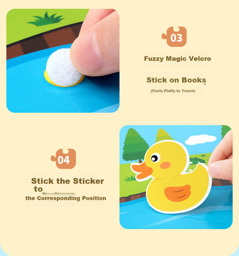 Книжка-игрушка YSR Quiet Sticker Book, развивающая, для детей от 0 до 1 года, для тренировки концентрации, 52 страницы