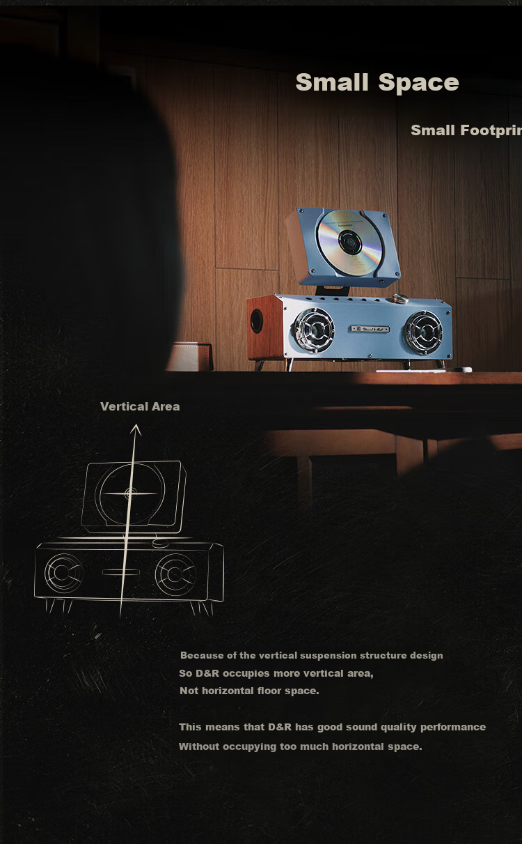 Портативная акустика Wu Brand, 2.1 канальная Bluetooth-колонка, CD-плеер, цвет "Diamond Rust Beige", креативный подарок