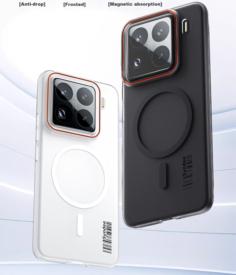 Чехол Baozou для Xiaomi 15 Pro, магнитный, полупрозрачный, тонкий, с защитой от отпечатков пальцев, черный