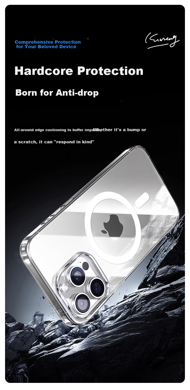 Прозрачный чехол KOOLIFE для iPhone 14, защитный противоударный чехол с MagSafe, ультратонкий