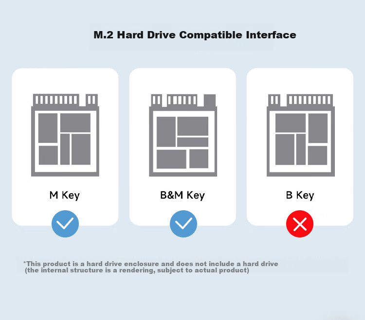 Внешний корпус Netac HD10M2Pt для M.2 NVMe SSD, USB 3.1, 10 Гбит/с, серебристый