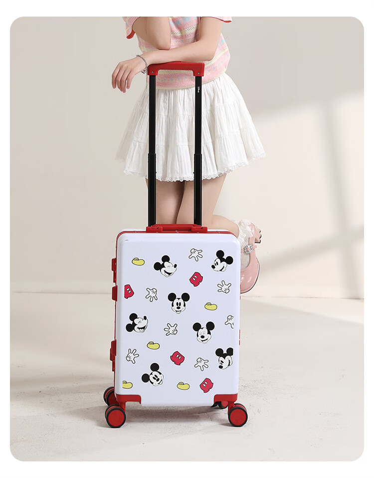 Чемодан Mesuca X Disney Mickey Luggage Print 20-дюймовый, с алюминиевой рамой, для ручной клади