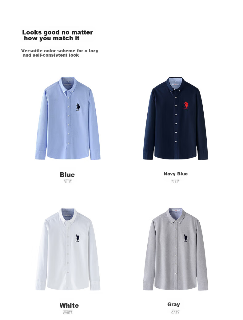 Мужская рубашка U.S. POLO ASSN., летняя деловая повседневная, универсальная хлопковая рубашка, верхняя одежда для мужчин, подарок на День отца, белая, размер L