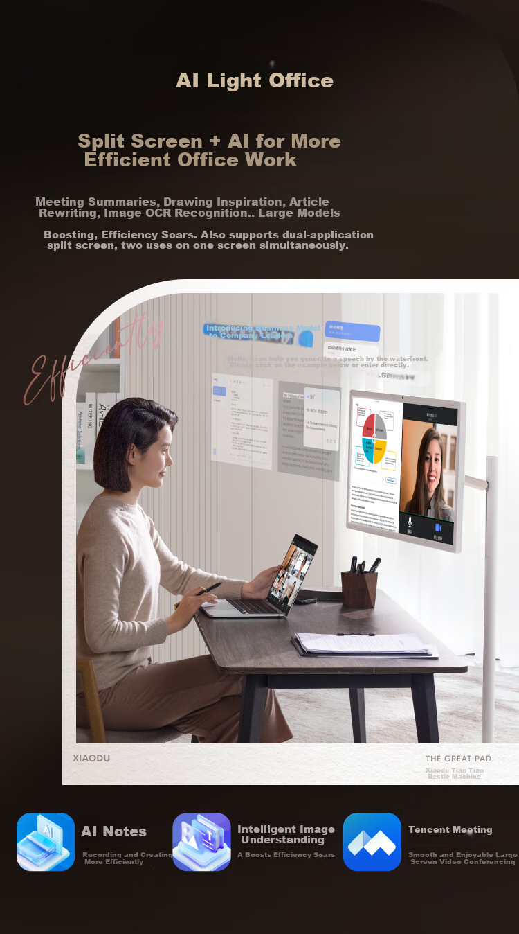 Планшет Tiantian Guomi Ji Pro4K Max Version (8+256GB), AI мобильный планшет для ТВ, дисплей и динамик, для просмотра шоу, фитнеса, караоке, подарок на Новый год