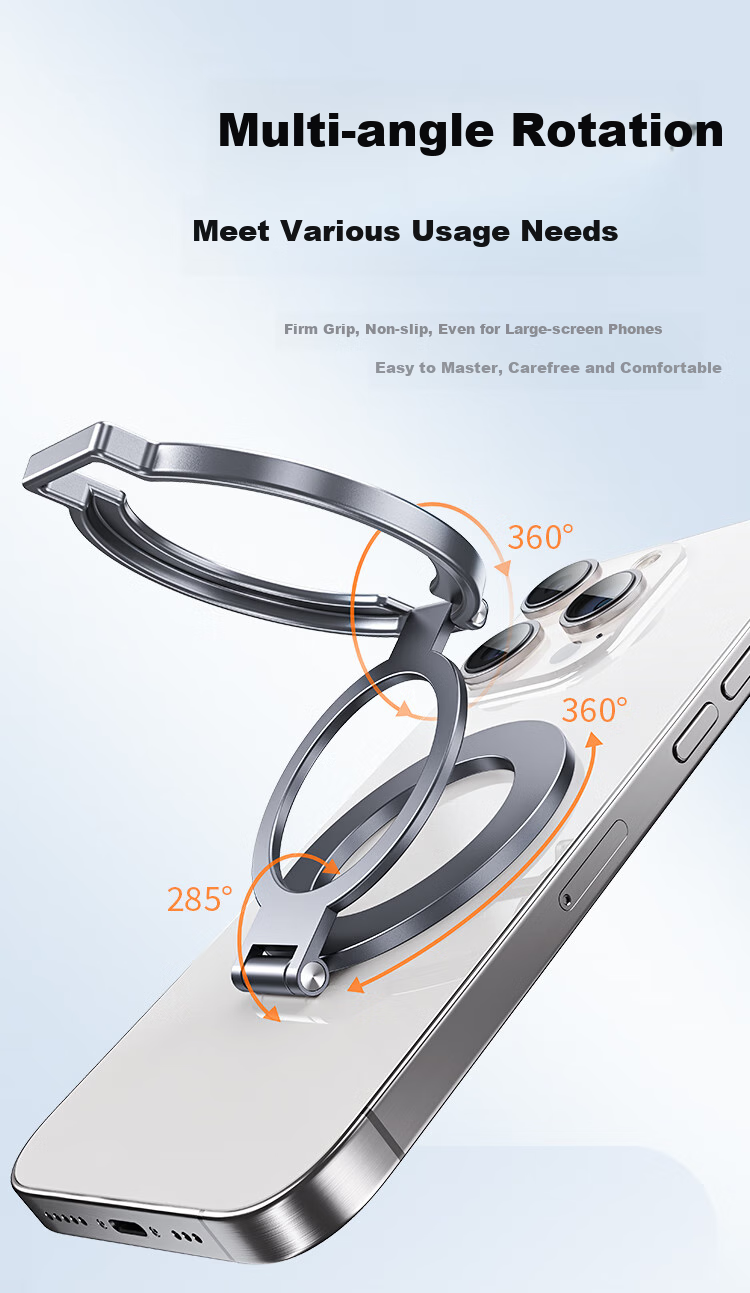 Магнитный держатель для телефона THE TREE MagSafe, складной, ультратонкий, портативный, из алюминиевого сплава, для настольного использования, 360° вращение