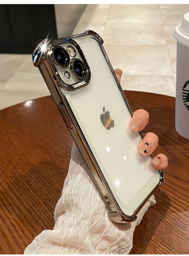 Чехол для iPhone 15 Mengxiangkejia, прозрачный, с полной защитой камеры, ультратонкий, противоударный, пылезащитный, антиотпечатки, простой дизайн для мужчин и женщин, титановый серый