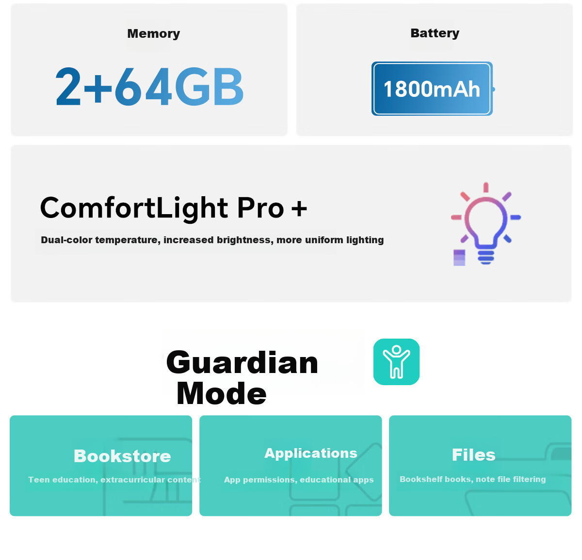 Электронная книга iReader Light 4C, 6-дюймовый цветной E-Ink экран, 64 ГБ, зеленый