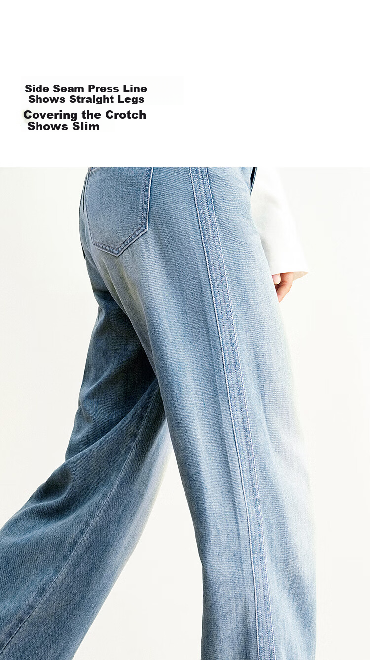 Женские джинсы Semir, летние, модные, укорачивающие ноги, широкие, голубые, размер XS