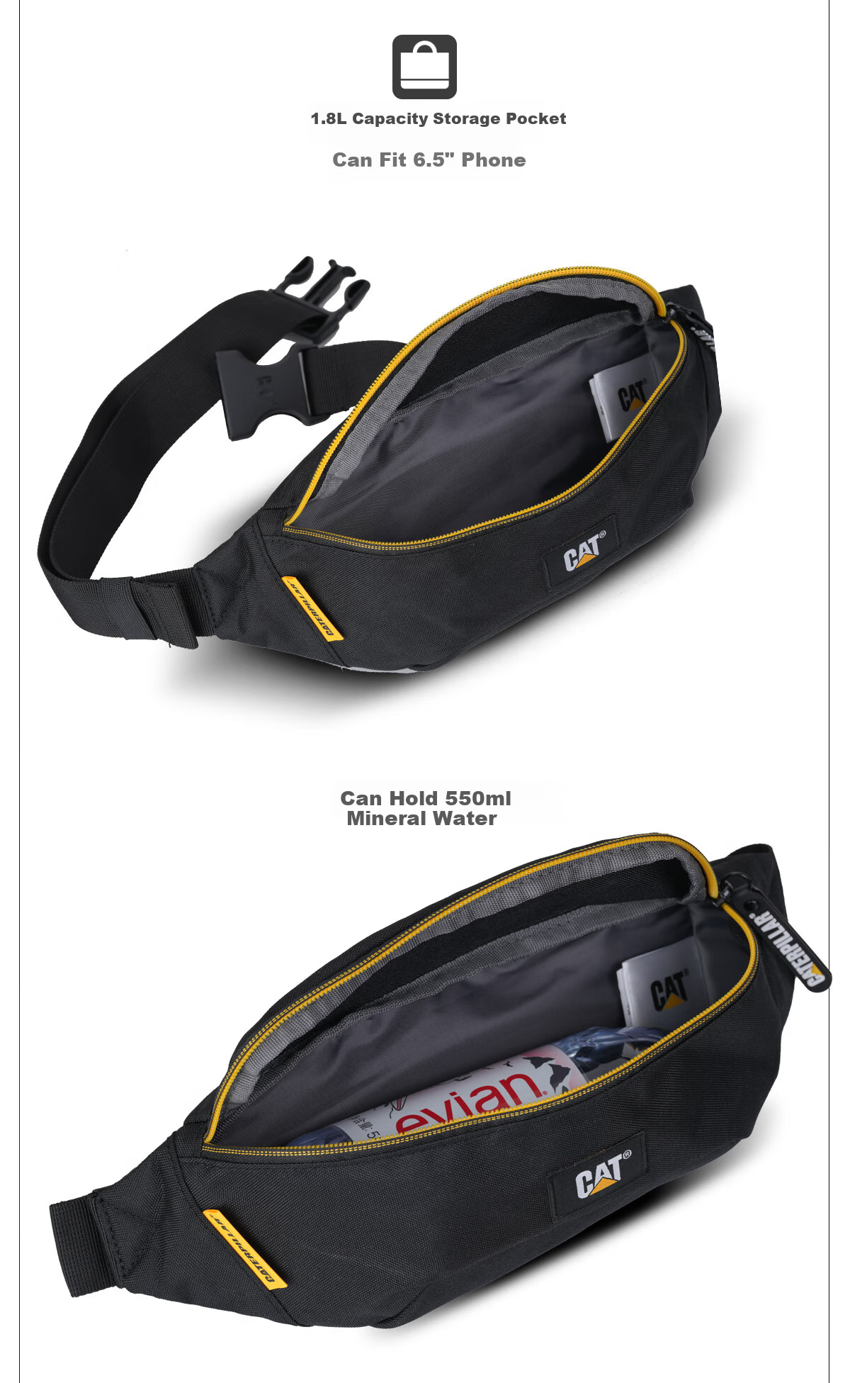 Сумка CAT Waist Bag, Chest Bag, Phone Pouch, Outdoor Sports Trendy Crossbody Bag, Outdoor Shoulder Bag, Cycling Bag, Sky Blue, 83615