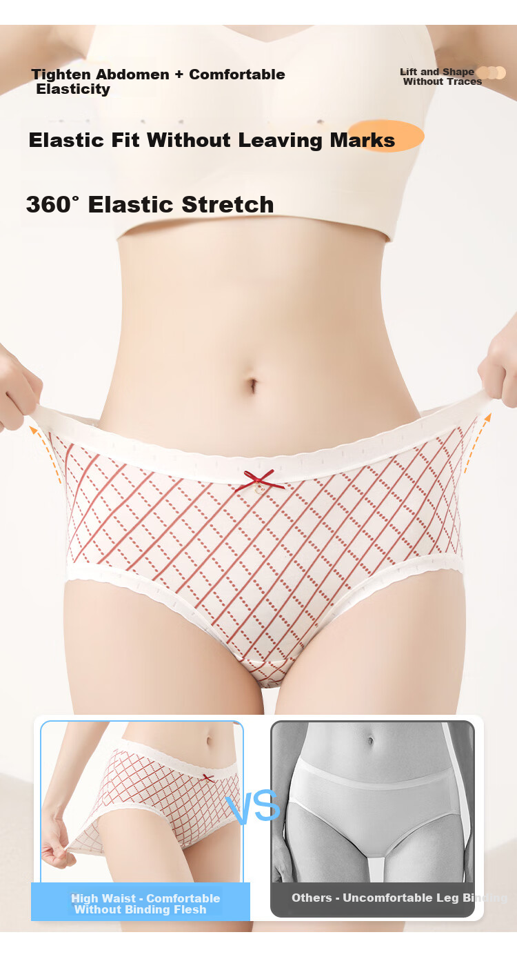 GRACEWELL, женское нижнее белье, 3 шт. в упаковке, модальная ткань, летнее ощущение прохлады, высокая эластичность, антибактериальная ластовица из полимолочной кислоты, трусы-бикини с треугольным вырезом со средней посадкой