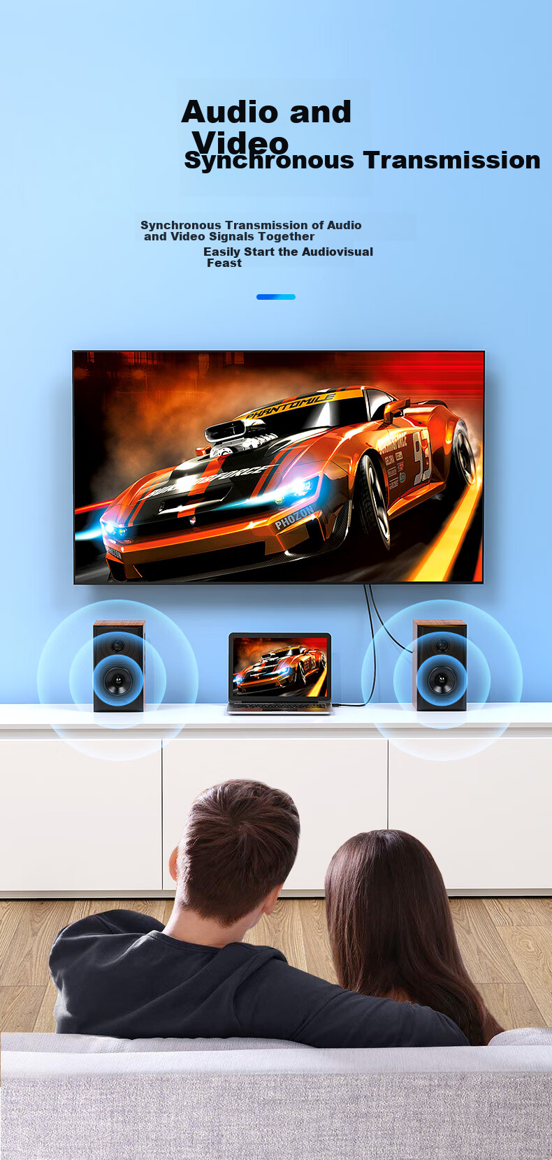 Кабель BIAZE USB 3.0 на HDMI, внешний видеоадаптер для ноутбука, компьютера, телевизора, проектора, 1 метр