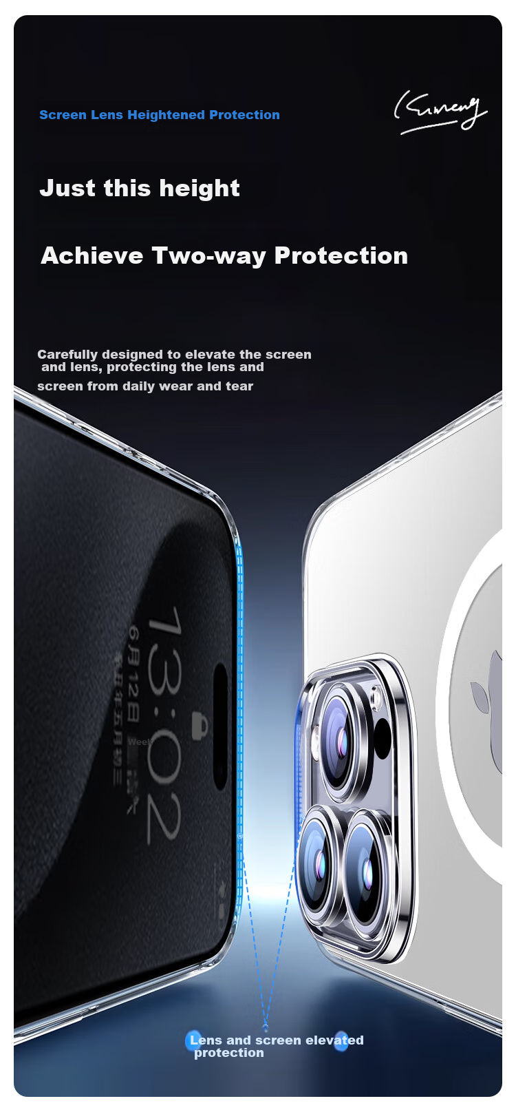 Прозрачный чехол KOOLIFE для iPhone 14, защитный противоударный чехол с MagSafe, ультратонкий