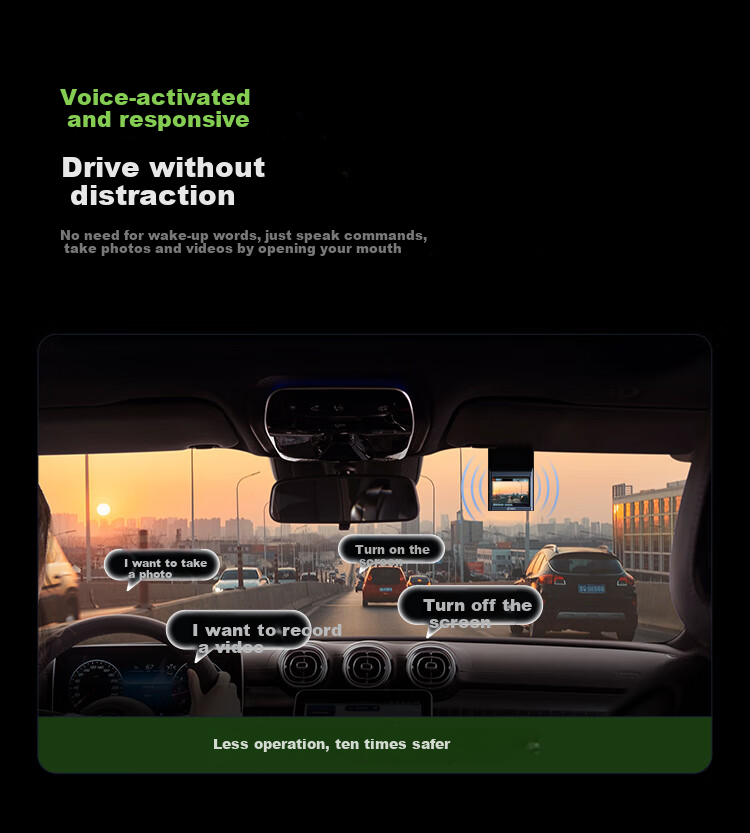 Видеорегистратор 360 Dash Cam G300, 3K, ночное видение, широкоугольный обзор 150°, помощь при вождении