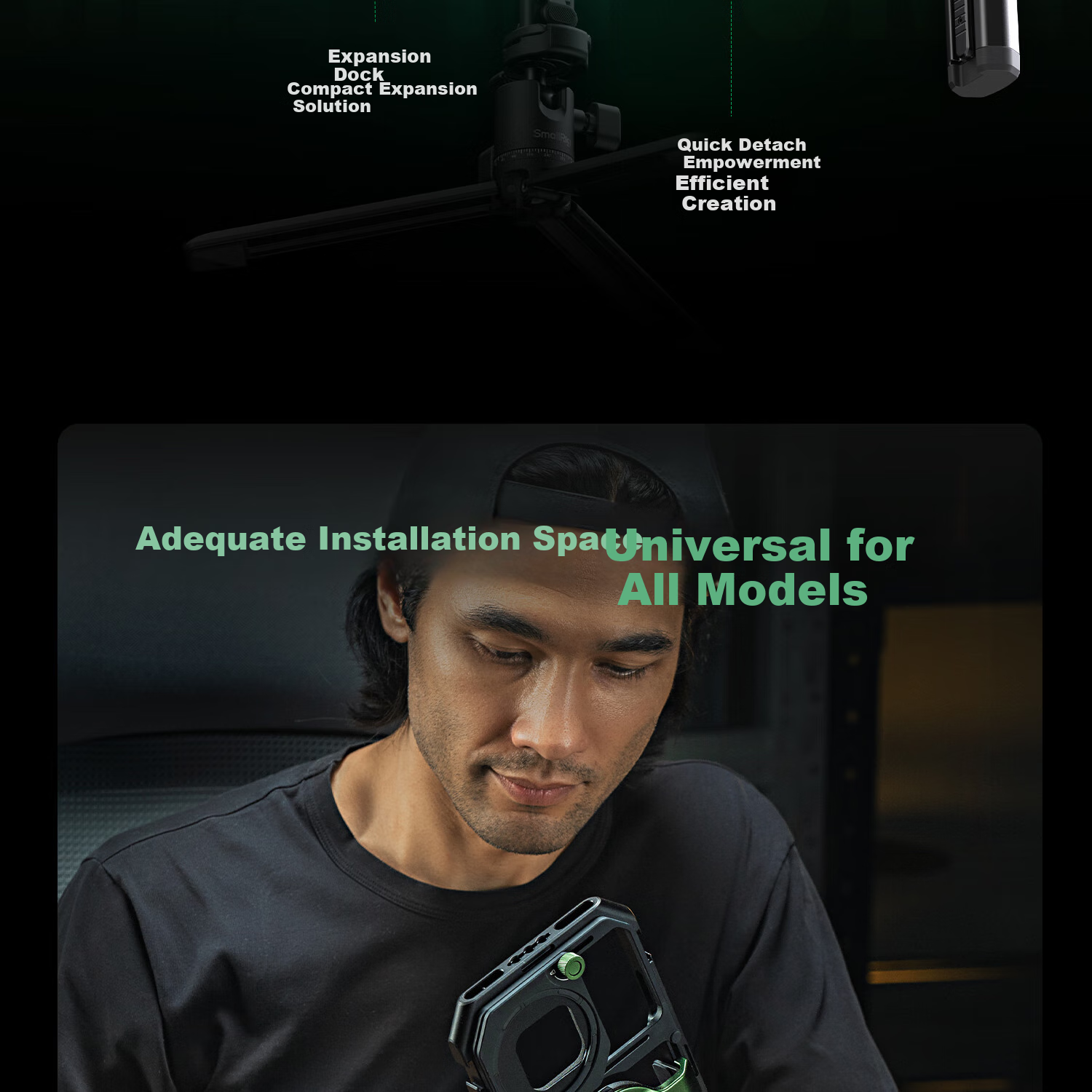 Комплект для видеоблогинга SmallRig 4596 Brandon Li Co-Created All-In Professional Live Streaming Phone Cage