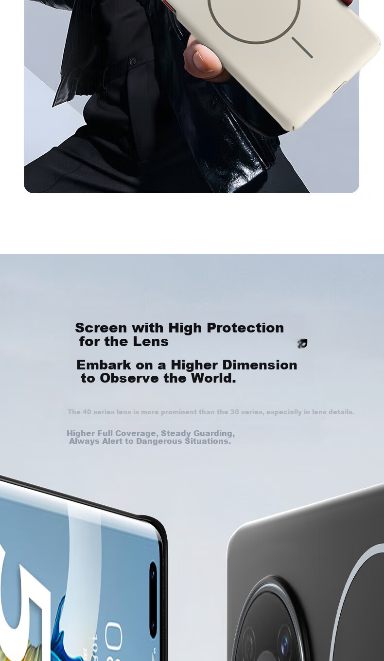 Магнитный чехол KEKLLE для Huawei Mate 40 Pro, матовый, противоударный, с пескоструйной обработкой, цвет "Fengyan Color"