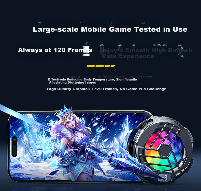 Охладитель для телефона samtogo Shuotu, магнитный полупроводниковый, ультратонкий, игровой, с RGB подсветкой, черный