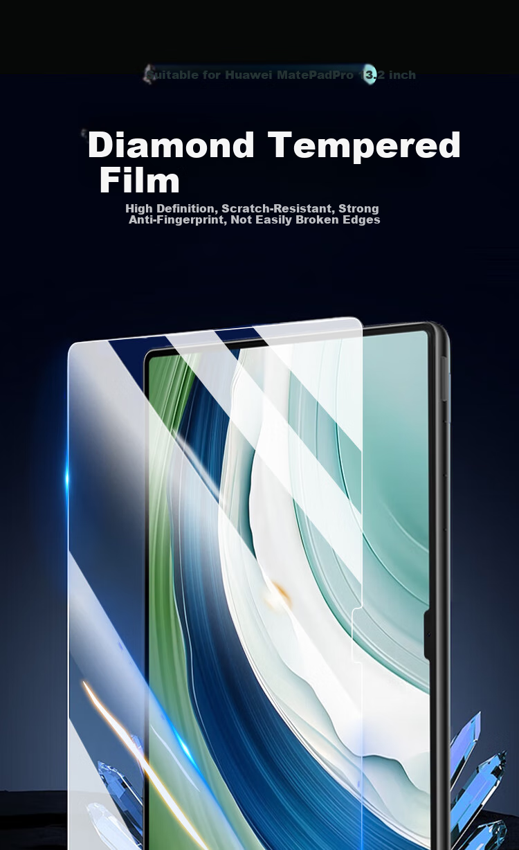 Защитная пленка ESCAPE из закаленного стекла для Huawei MatePad Pro 13.2, совместима с моделями 2025/23, полноэкранная защитная пленка высокой четкости для планшета 13.2 дюйма