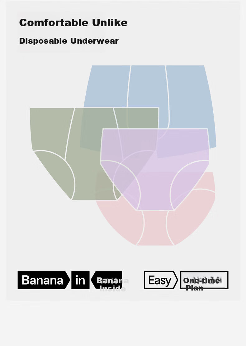 Одноразовое мужское нижнее белье Bananain 365S, стерилизованное EO, 100% хлопок, 7A антибактериальное, для деловых поездок и путешествий, повседневные одноразовые боксеры, 21 шт.