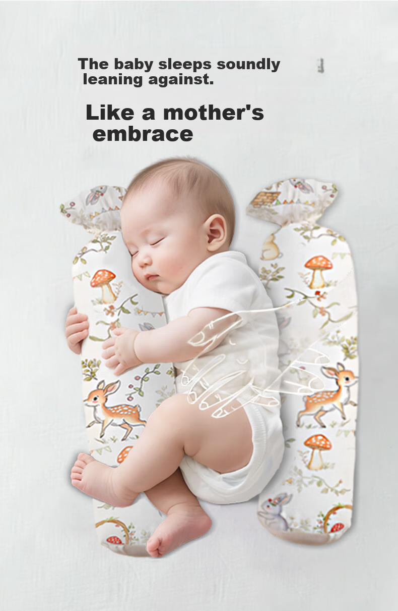 Детская подушка Baoshi Baby Candy, для комфортного сна на боку, для новорожденных, с гречневой лузгой, мягкая и удобная