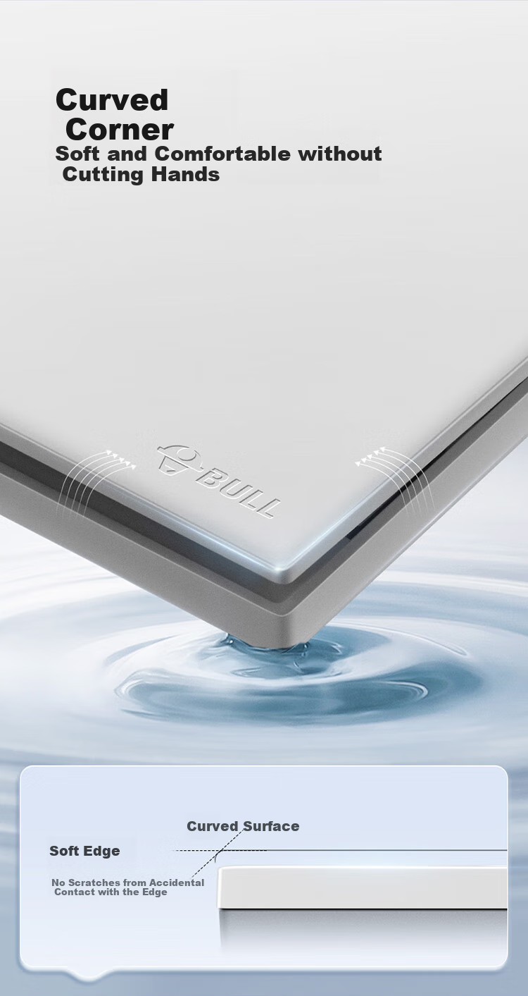 Розетка с выключателем BULL G60Z223A, 10A, 250В, 5 отверстий, ультратонкая, белый