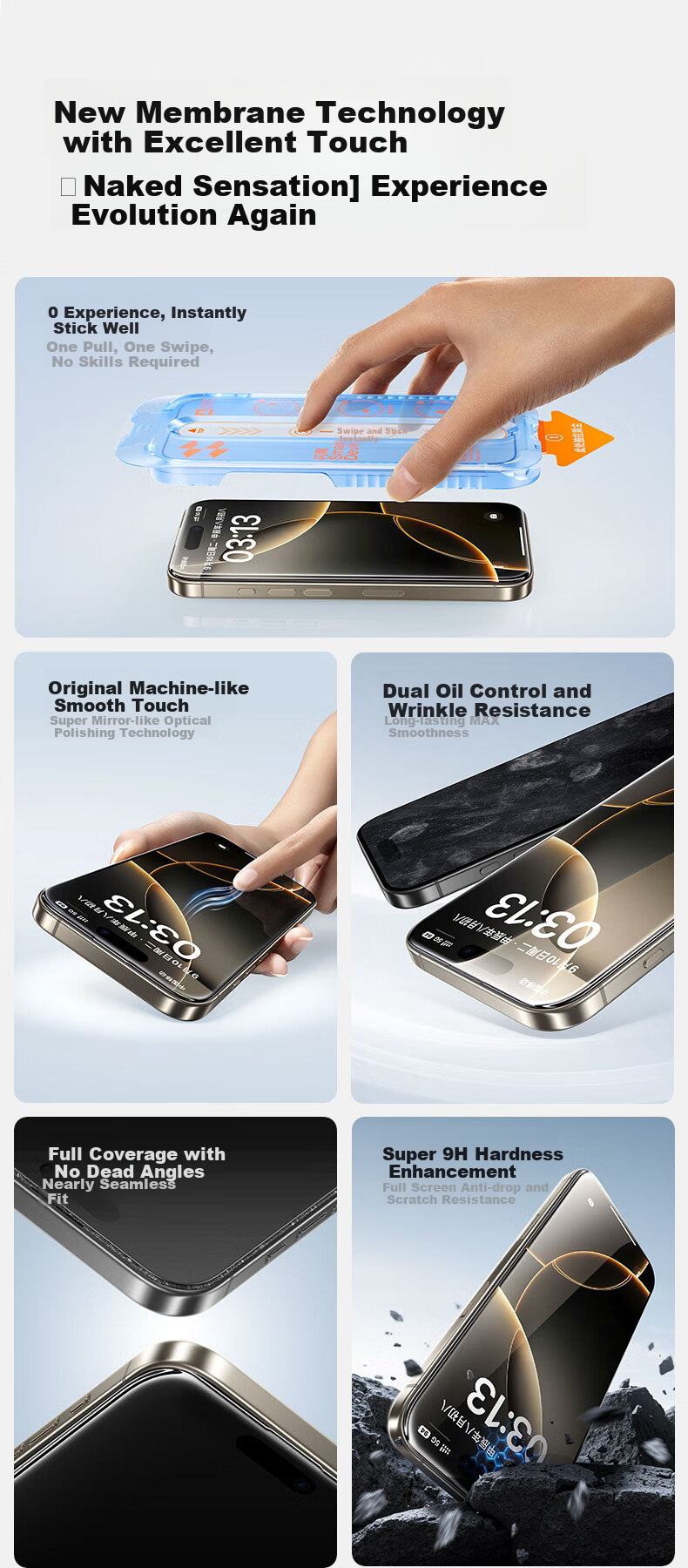 Защитное стекло SmartDevil для Apple iPhone 14 Pro Max, антишпионское, закаленное, противоударное, пылезащитное, полноэкранное