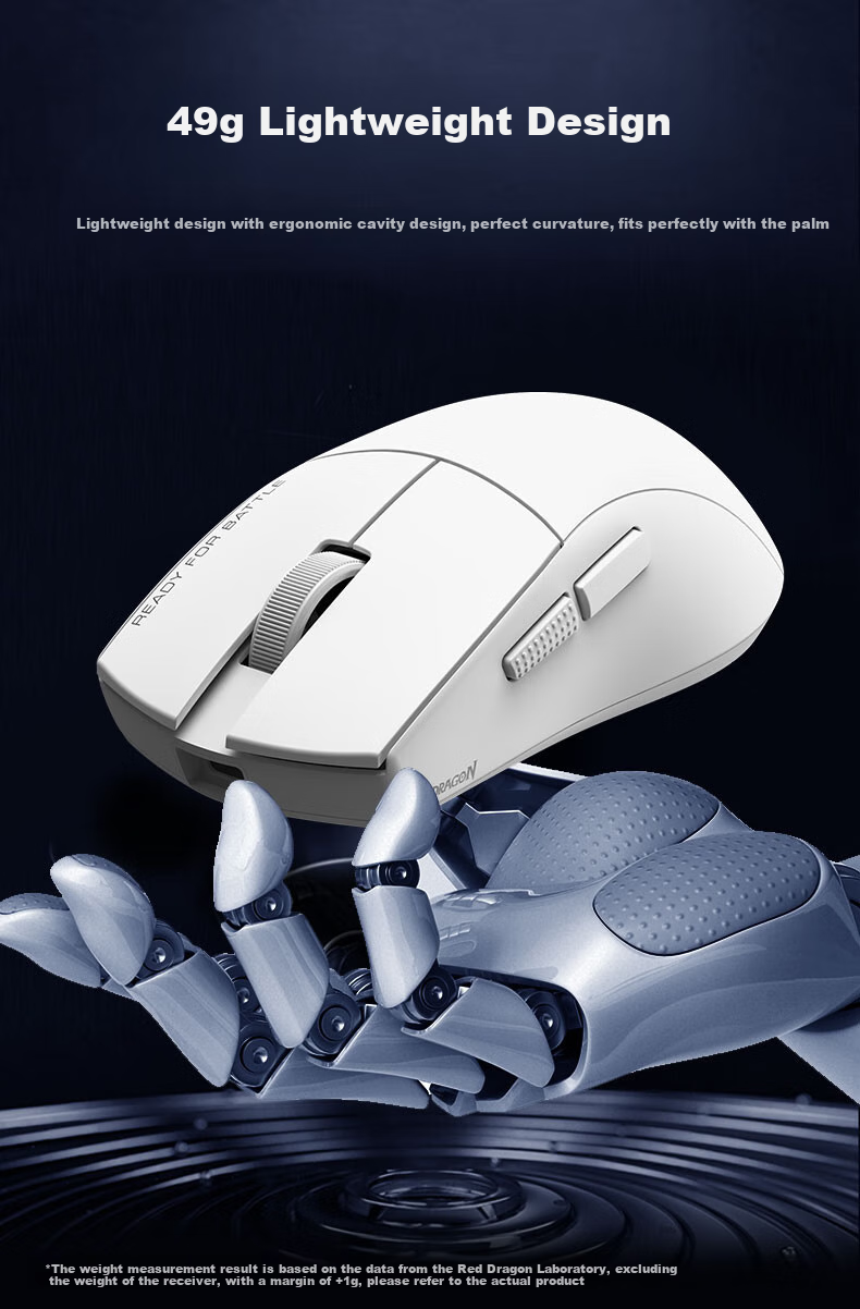 Игровая мышь REDRAGON G49 Tri-Mode, беспроводная, Bluetooth, 2.4GHz, оптическая, 26000 DPI, черный