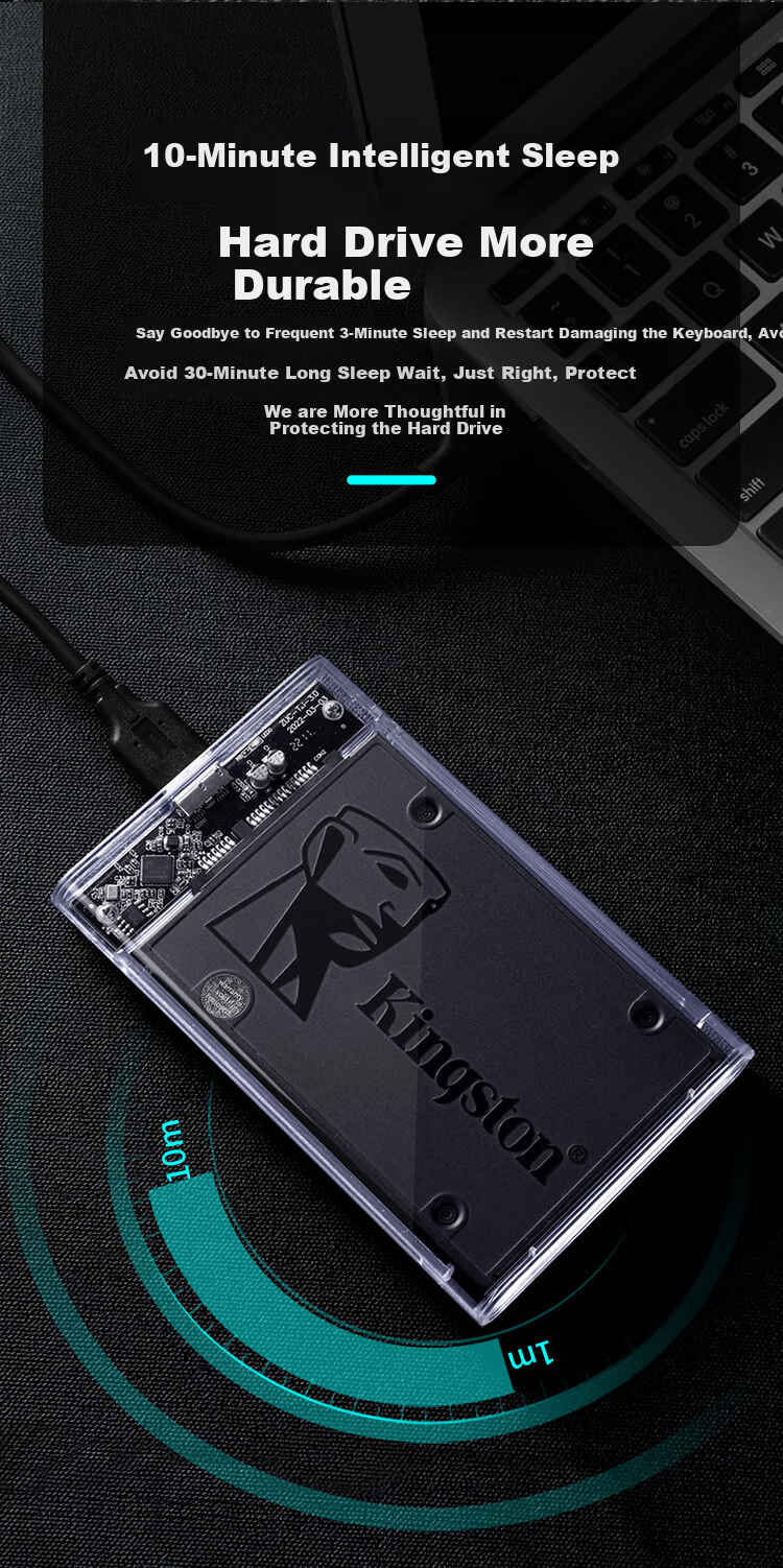 Внешний корпус для жесткого диска BUBM 2.5 дюйма, USB 3.1 Type-C, SATA, совместим с ноутбуками и настольными компьютерами, для SSD и HDD