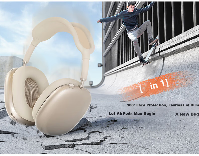Защитный чехол Qiyè для Apple AirPods Max, комплект из 4 предметов, цвет "Звездный свет"