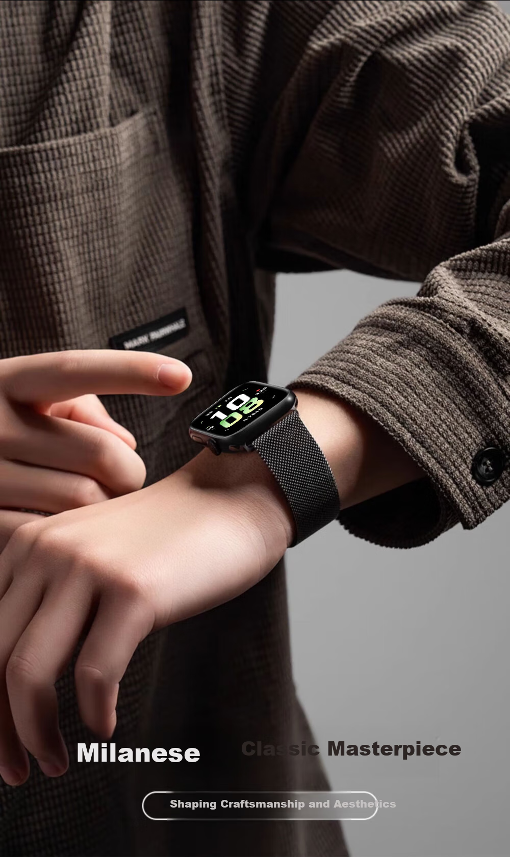 Ремешок Iboann Milanese Magnetic для HONOR Watch 5, водонепроницаемый, из нержавеющей стали, металлический, с магнитной застежкой, аксессуар для умных часов