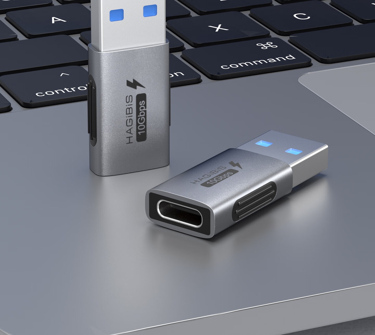 Переходник Hagibis USB на Type-C, USB-A Male на USB-C Female, высокоскоростной OTG конвертер для телефонов, USB-накопителей, компьютеров, iPhone 16, планшетов, iPad, автомобильных зарядных устройств, кабелей данных