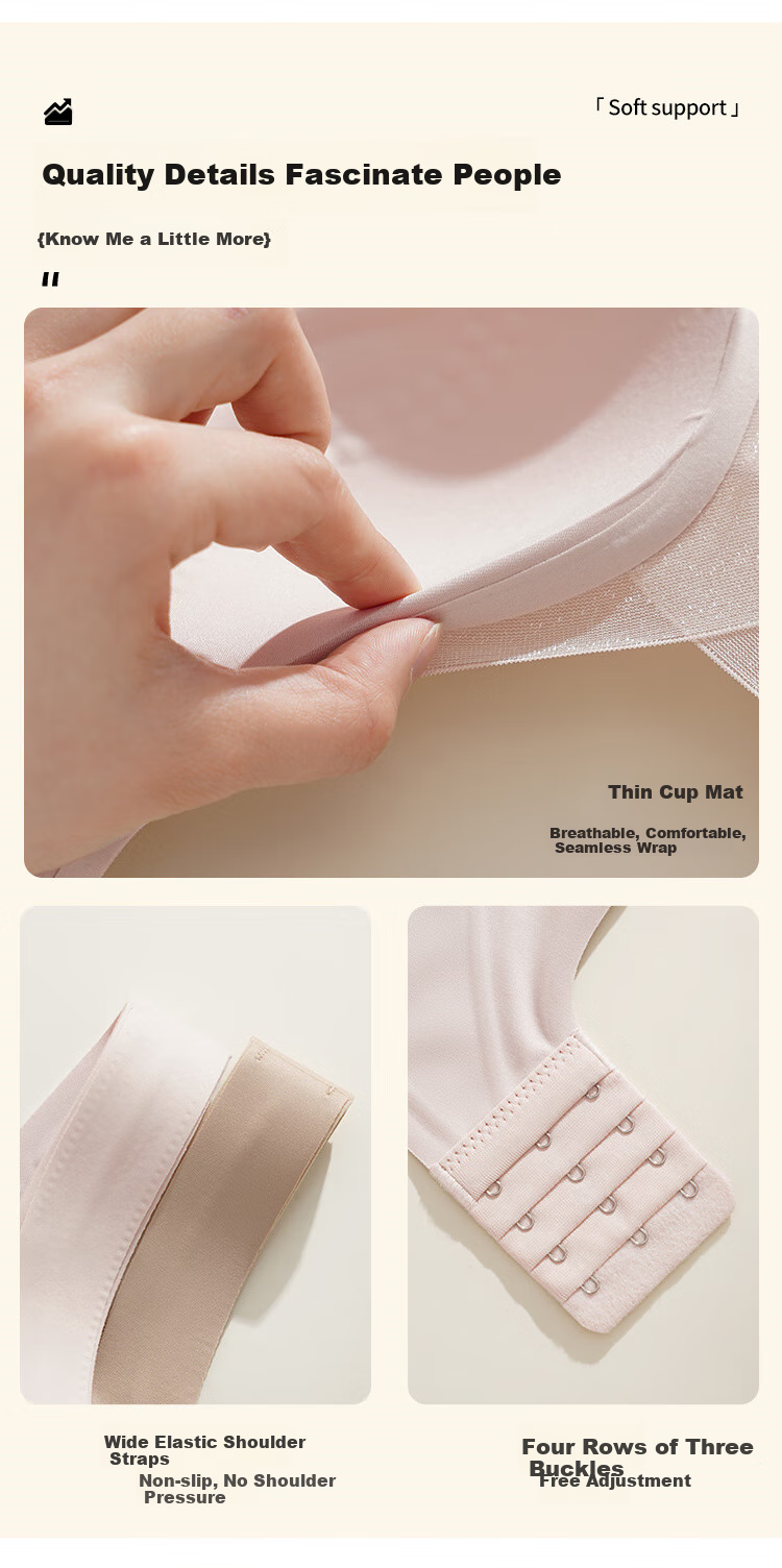 Бюстгальтер GRACEWELL Seamless Lift And Push-Up Bra, антигравитационный, с боковой поддержкой, дышащий, бесшовный, беспроводной, для женщин