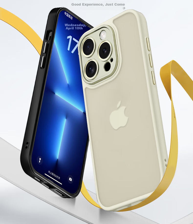 Чехол KEKLLE для iPhone 13 Pro, противоударный, с защитой камеры, силикон+ТПУ, матовый, розовый