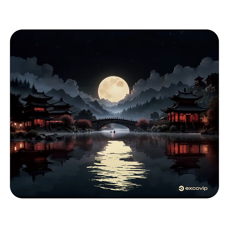 Коврик для мыши EXCO Mirror And Moon, китайский стиль, маленький, для офиса, игр, мультяшный, для настольного компьютера, для киберспорта, 0560