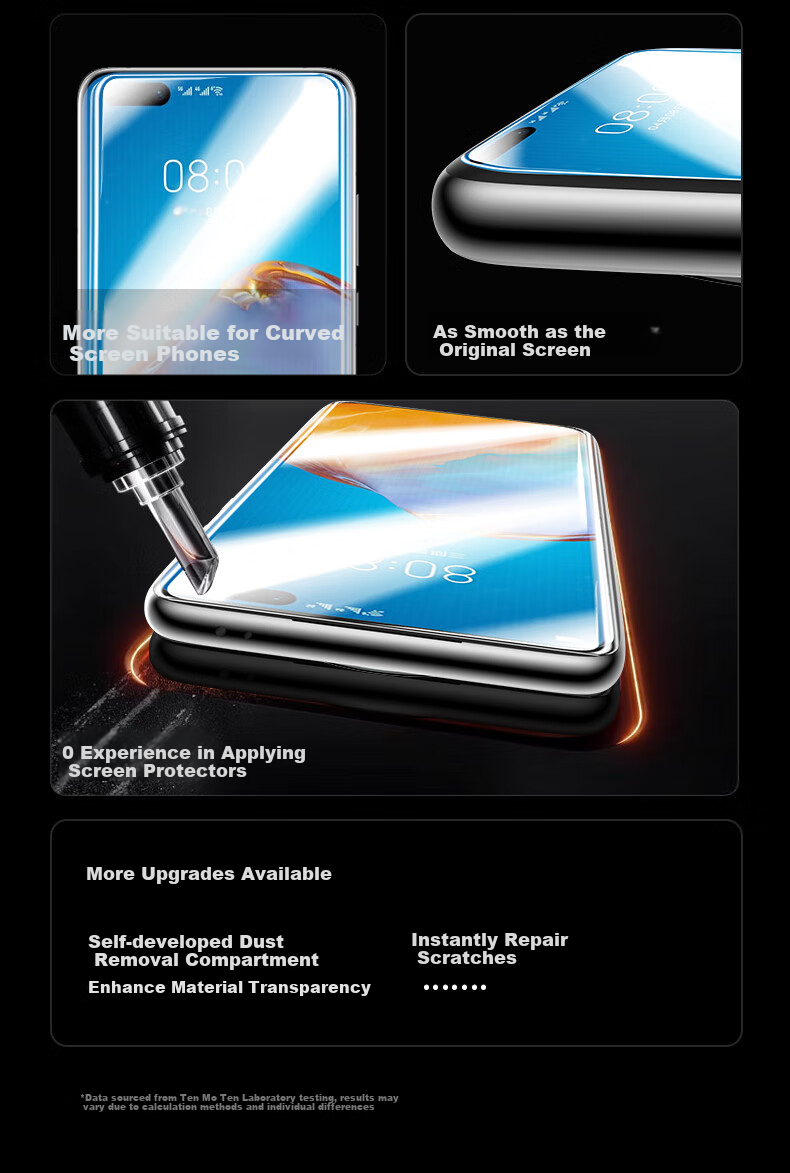 Защитная пленка Smorss для Huawei P40 Pro/Pro+, гидрогелевая, полноадгезивная, противоударная, антиотпечатки