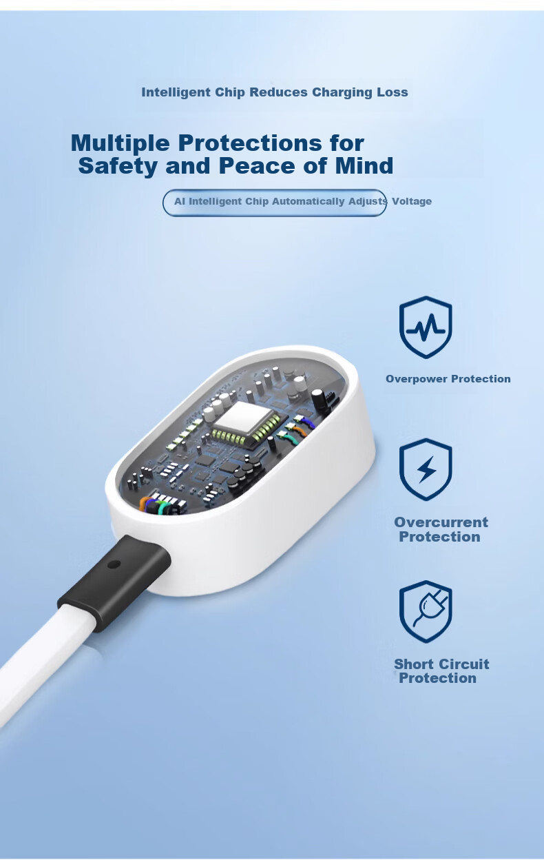 Зарядный кабель LANGLING для умных часов, USB, TPE, 1 м