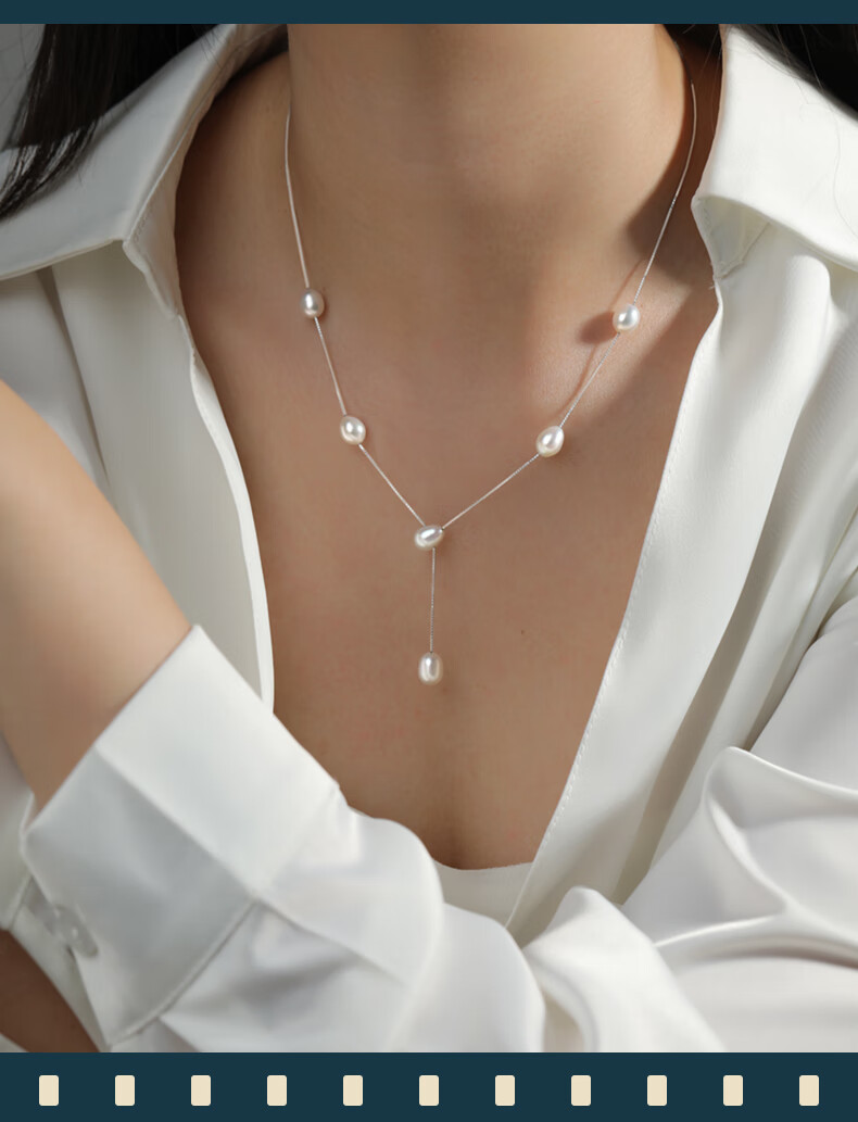 Серебряное колье MANHE с пресноводным жемчугом, женское украшение с подвеской, подарок жене на день рождения, подарок девушке на День святого Валентина