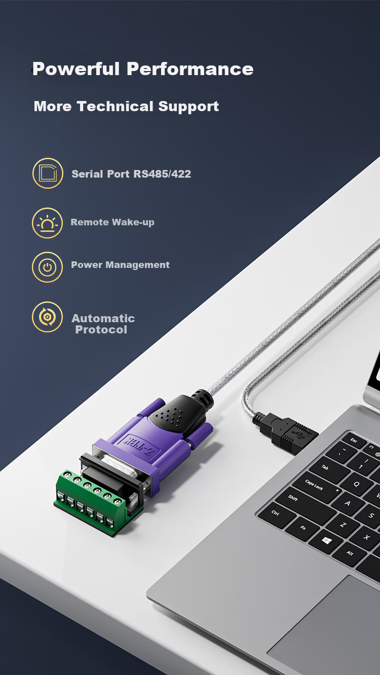 Z-TEK USB to RS485/RS422 Конвертер, адаптер COM-порта, промышленный класс, чип FT232, ZE628-005
