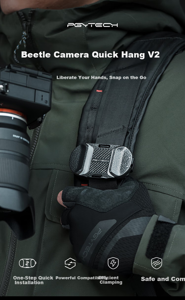 PGYTECH Крепление для рюкзака, быстросъемная клипса V2 для DSLR, ремень для плеча, карман, пряжка Dandelion, поясной ремень, спортивная камера