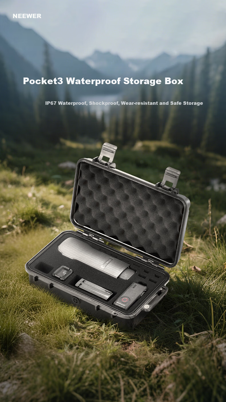 Защитный кейс NEEWER для камеры DJI Pocket 3, водонепроницаемый, противоударный, для хранения аксессуаров