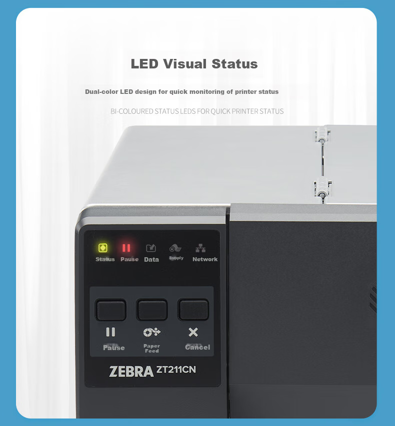 Промышленный термотрансферный принтер этикеток ZEBRA ZT211, 203 dpi, с сетевым портом, последовательным портом и USB-портом