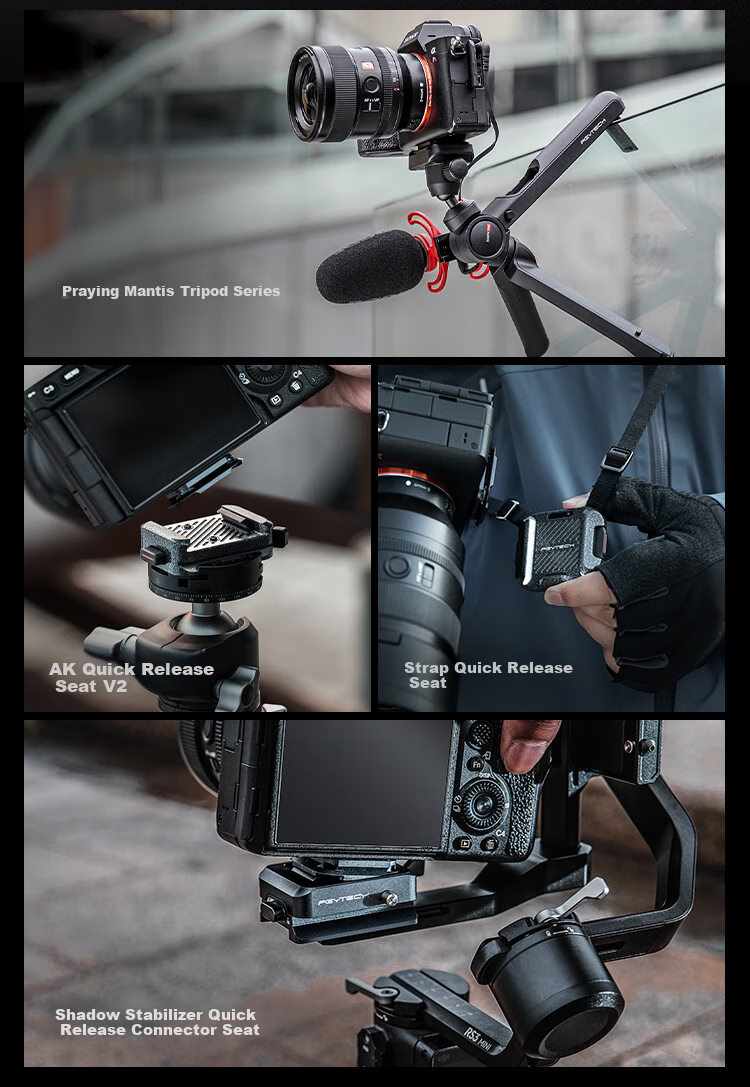 PGYTECH Крепление для рюкзака, быстросъемная клипса V2 для DSLR, ремень для плеча, карман, пряжка Dandelion, поясной ремень, спортивная камера