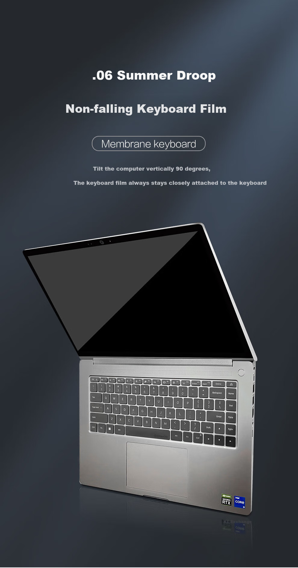 Защитная пленка для клавиатуры Jichuan TPU для Xiaomi RedmiBook Pro 16 2025/24, ультратонкая, прозрачная, пылезащитная