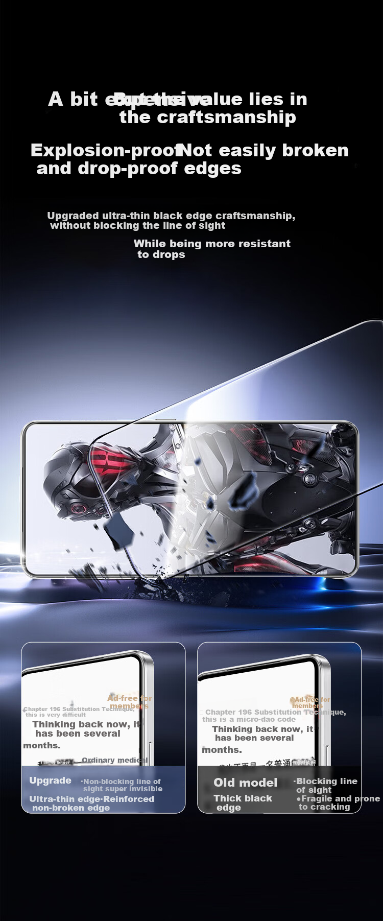 Защитное стекло KOOLIFE для Nubia Red Magic 8 Pro/8 Pro+/8S Pro, полноэкранная игровая пленка, HD противоударное стекло
