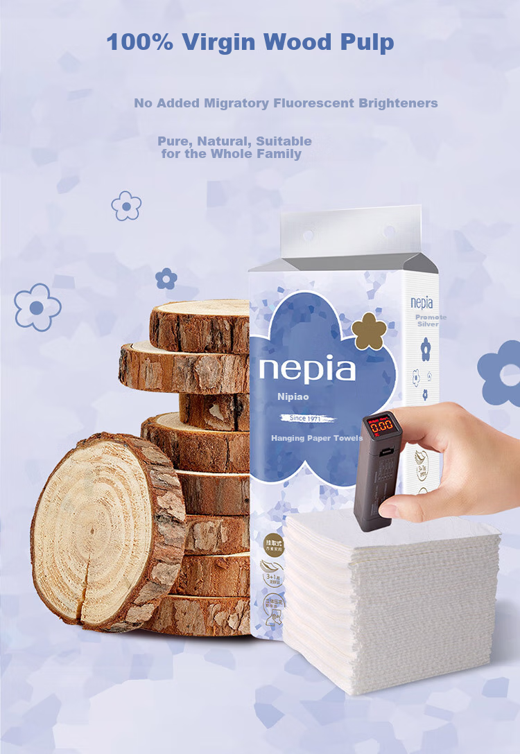 Nepia Набор бумажных полотенец/салфеток, 4-слойные, 350 листов, 6 упаковок