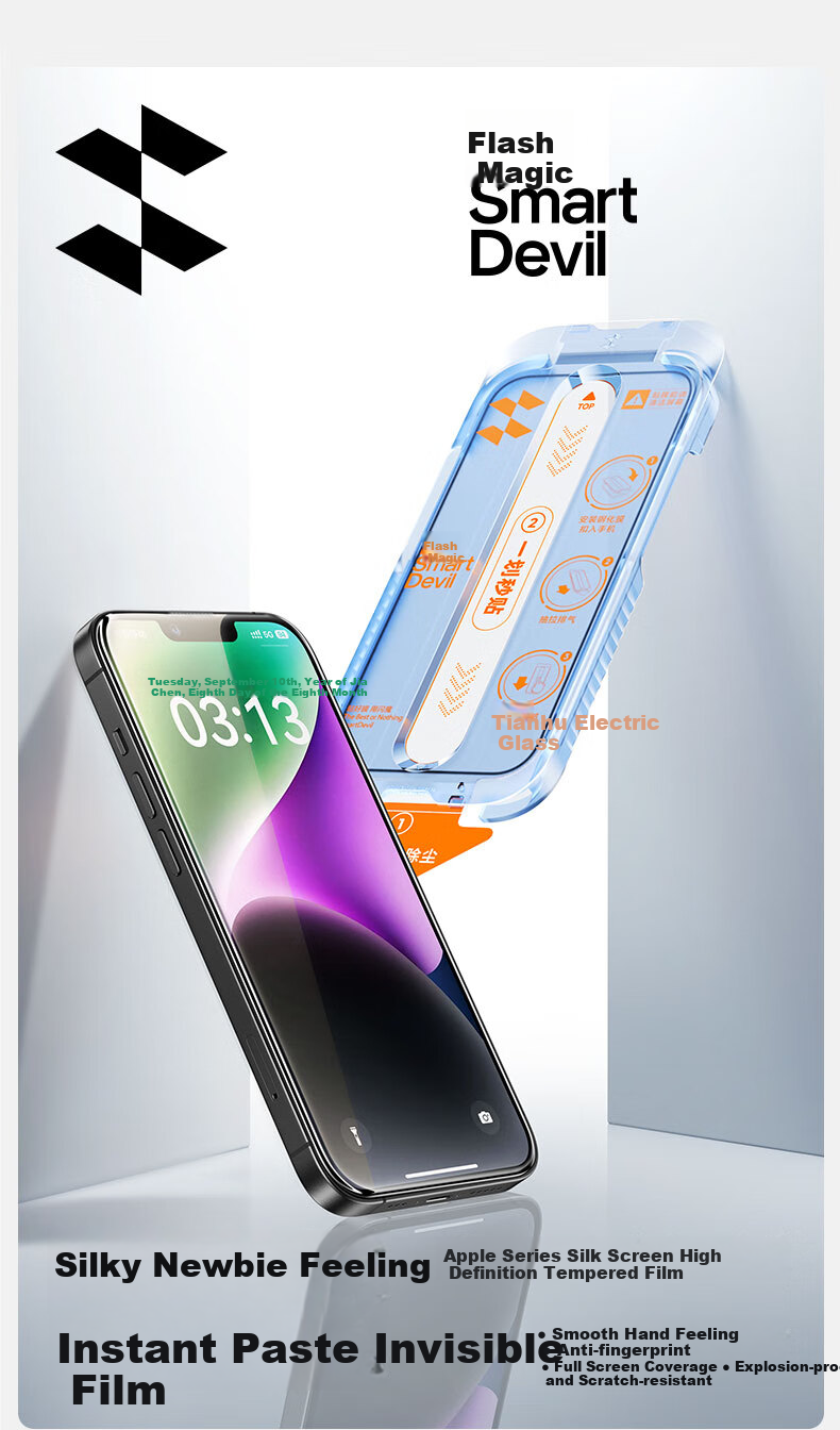 Защитное стекло для экрана Shanmo для iPhone 13/14/16e, противоударное, антибликовое, 2 шт.