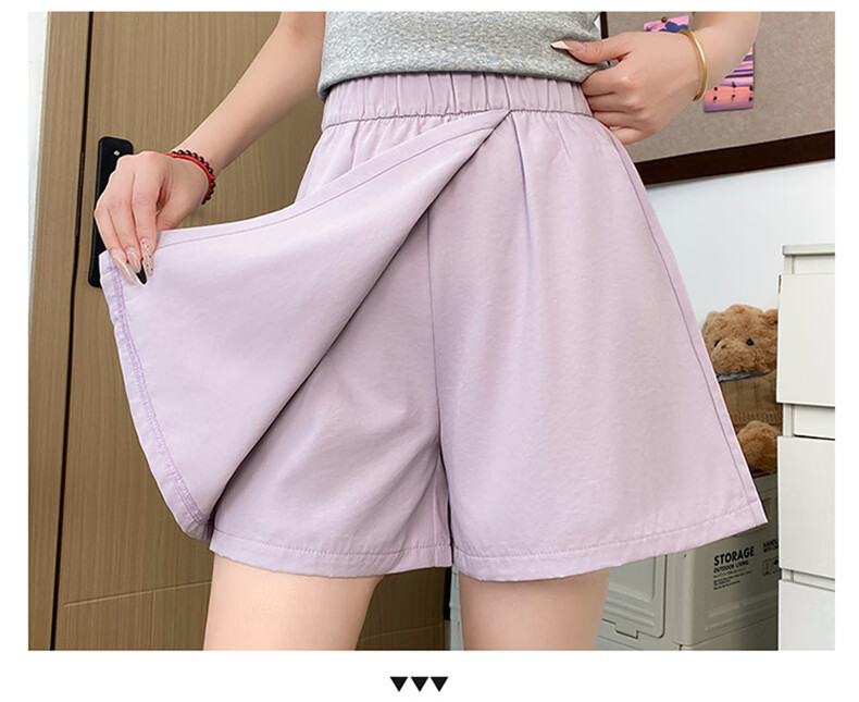 Шорты LangSha Ice Silk Shorts для женщин, летняя коллекция 2025, повседневные, свободные, широкие, до колена